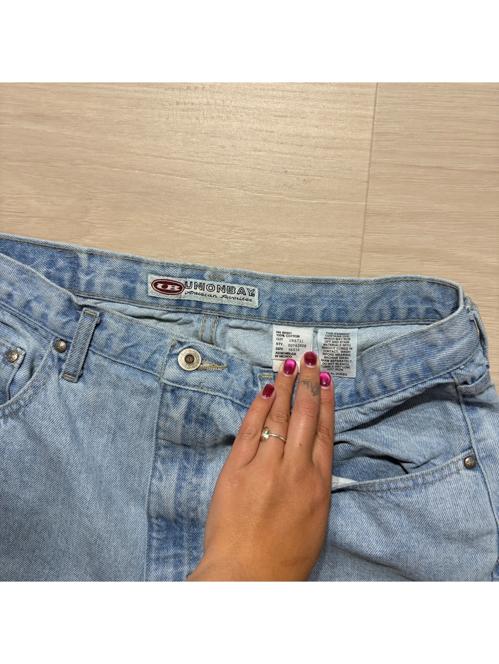Baggy Y2K vintage 90s unionbay light washed jeans